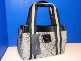 NWT Tommy Hilfiger Small Iconic Gray Signature Tote Purse Satchel 
