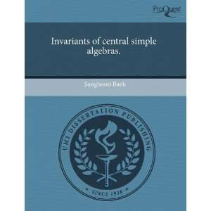   of central simple algebras. (9781244646940) Sanghoon Baek Books