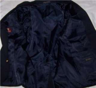 42S Robert Kent NAVY BLUE GOLD Wool Blend 2Bt sport coat jacket suit 