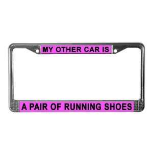  Running Shoes Hobbies License Plate Frame by CafePress 