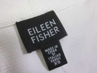 NWT EILEEN FISHER White Snap Front Jacket Coat Sz XS  