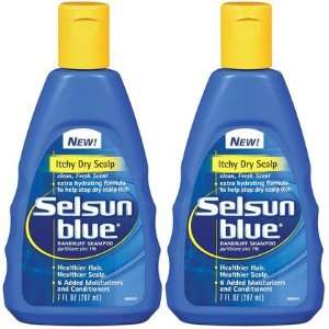 Selsun Blue Itchy Dry Scalp Dandruff Shampoo, 7 oz, 2 ct (Quantity of 