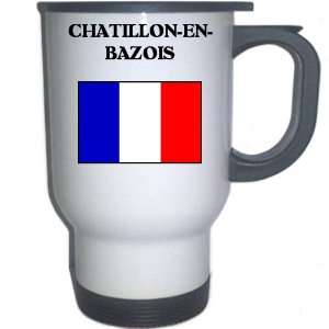 France   CHATILLON EN BAZOIS White Stainless Steel Mug