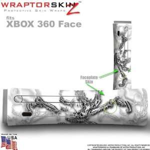Chrome Skulls on White Skin by WraptorSkinz TM fits Original XBOX 360 