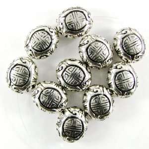  10 22mm silver plated CCB spacer oval beads