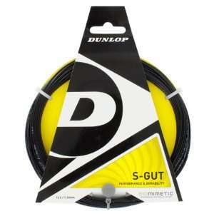    Dunlop S Gut Biomimetic 16G Black Tennis String