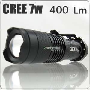 ZOOMABLE 7W CREE LED Flashlight Torch Zoom SA3 AA  