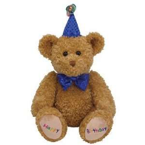     HAPPY BIRTHDAY the Bear (Blue Hat & Tie) (13 inch): Toys & Games
