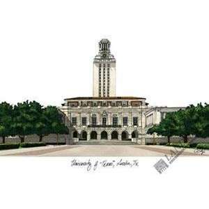 University of Texas, Austin Lithograph 14x10 Unframed 