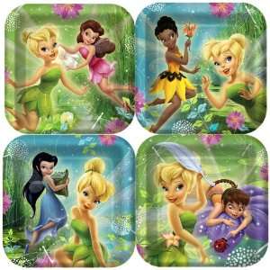 Lets Party By Hallmark Disney Fairies Square Dessert Plates Assorted