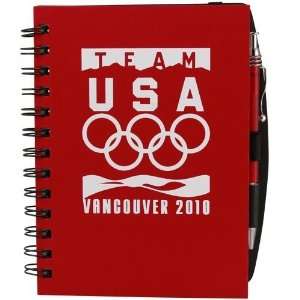   2010 Winter Olympics Team USA Red Journal & Pen Set