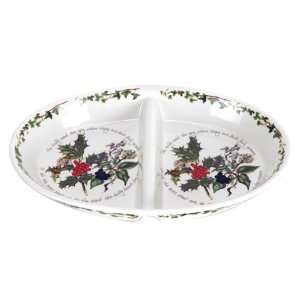  Portmeirion Holly and Ivy Oval Divided Vegetable Dish 