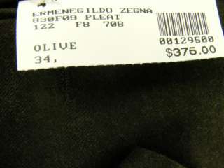   pants slacks wool $375 Ermenegildo Zegna dark brown M 34R 34  