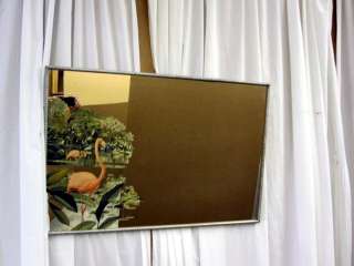 Near Mint 1950s Flamingo Wall Hanging Mirror 30 x 21  