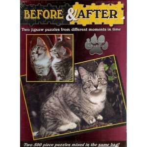  Before & After Grey Tabby Kitten to King 2 500 Piece 