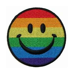  Smiley Rainbow Happy Face Iron On Applique Patch: Arts 
