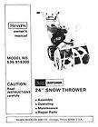ZZG  Craftsman 24 Snow Thrower Manual Model # 536.918300