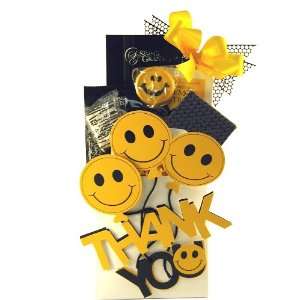 Smiley Thank You Gift Basket Grocery & Gourmet Food