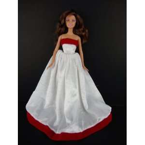  White Gown with Red Trim Part of the Limited Edition 