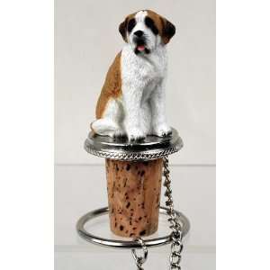   Bernard Smooth Coat Dog Wine Bottle Stopper DTB44: Kitchen & Dining