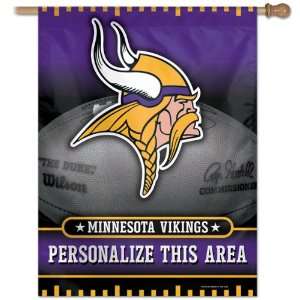  Minnesota Vikings Personalized Vertical Flag 27x37 Banner 