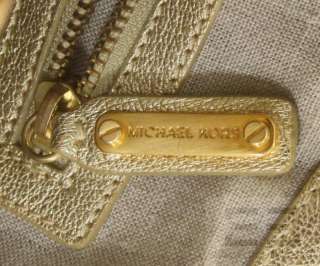Michael Kors Natural Woven & Gold Leather Tote Bag  