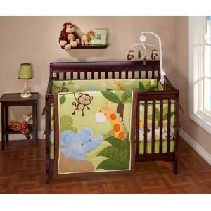  Jungle Time Baby Bedding Traditional Padded Bumper Baby