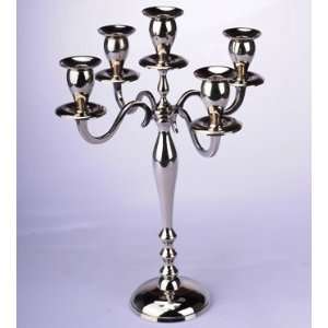    Five Light Candlestick Candelabra   Silver