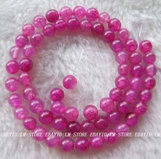 6MM Pink Dragon Veins Agate Round Beads 15  
