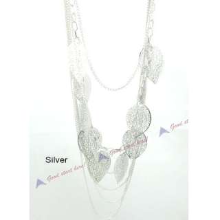   New Fashion Bohemia Style Leaves Multilayer Necklace LKX0044  