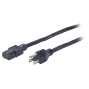   /0421 25 Black 25 Ft Power Cord 5 15P/C 13 10a/125V SVT Electronics