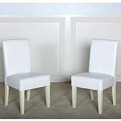 Isabella White Patent Leather Dining Chair (Set of 2)  