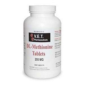  V.E.T. Pharmaceuticals DL Methionine 200 mg, 1000 Tablets 