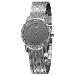  Womens Sapphire Stainless Steel Diamond Watch  Overstock