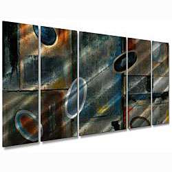 Ruth Palmer Subtle Ovals 5 piece Metal Wall Art Set  