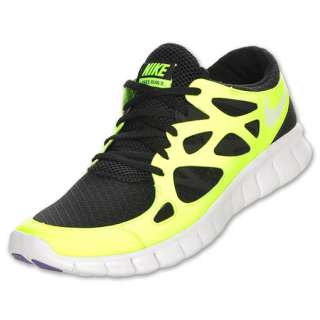 Nike Free Run+ 2 Black/Volt/White 443815 013 Sz 12.5  