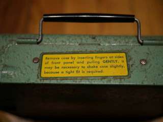 Vintage 40s Antique Mint Green TOM THUMB Metal Portable Typewriter w 