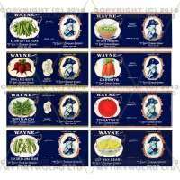 Set Of 12 Miniature Food Labels (1920s)  