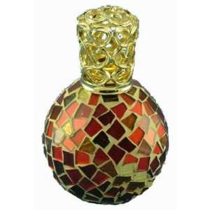  Rio Red and Gold Mosaic Fragrance Lamp by Courtneys