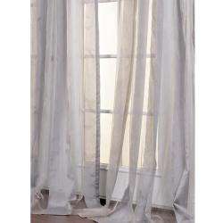 Light Grey Striped 84 inch Sheer Curtain Panel  Overstock