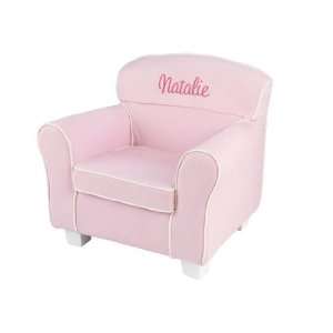  Personalized Laguna Chair in Pink   Embroidery Block Print 