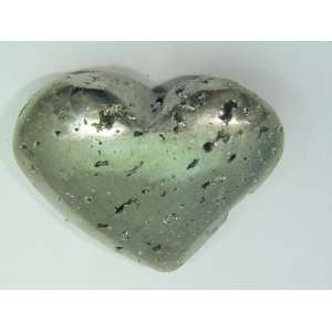    Iron Pyrite Puff Heart Fools Gold Lapidary 