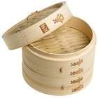 Joyce Chen 3 Piece 3pc tier set 6 Inch Bamboo Steamer NEW with Free 
