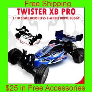   Racing Twister XB PRO 1/10 Scale Brushless 2 Wheel Drive Buggy  