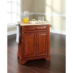   Top Portable Kitchen Island in Classic Cherry Finish: Home & Kitchen