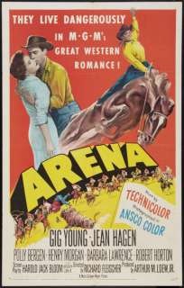 Arena One Sheet Movie Poster Gig Young Jean Hagen Western 1953  