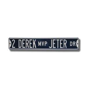 NEW YORK YANKEES 2 DEREK MVP JETER DR Authentic METAL STREET SIGN (6 