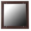 Doniea Dark Brown Wood framed 31.5 inch Square Mirror  