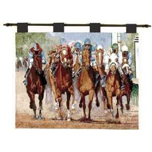  Thundering Hooves Horse Racing Wall Hanging Tapestry 36 