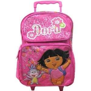   Pink Dora the Explorer 17 Inch Rolling School Backpack Toys & Games